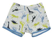 Bílé pyžamové kraťasy s dinosaury H&M