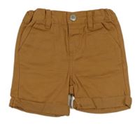 Hnědé riflové chino kraťasy Primark