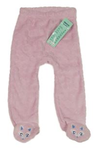Nové - Růžové vzorované chlupaté polodupky Pep&Co