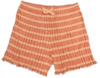 Ružovo-staroružové pruhované pletené kraťasy zn. H&M