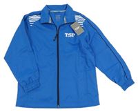 Nové - modrá šušťáková športová bunda s logom TSP