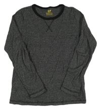Šedo-černé pruhované triko H&M