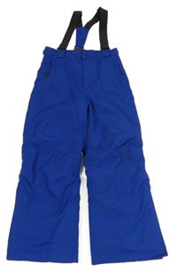 Safírové šusťákové funkční oteplovačky s kšandami x-mail