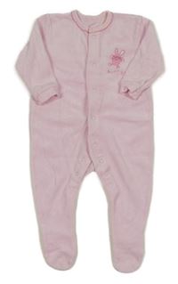 Světlerůžový sametový overal s králíkem M&S