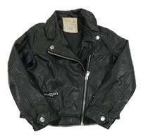 Čierny crop koženkový krivák ovs