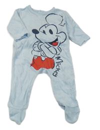 Světlemodrý sametový overal s Mickeym Disney