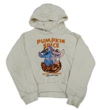 Smotanová crop mikina so Stitchem a kapucňou Disney