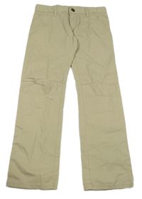 Béžové plátenné nohavice Alive