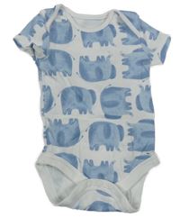 Bielo-modré body so slonmi dunnes