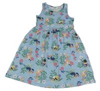 Svetlomodré šaty s obrázkami H&M