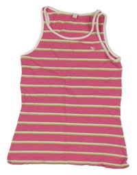Ružovo-bielo-zelený pruhovaný top Esprit