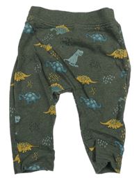 Tmavozelené tepláky s dinosaury George