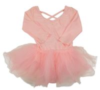 Růžové cvičební body s tylovou sukní H&M