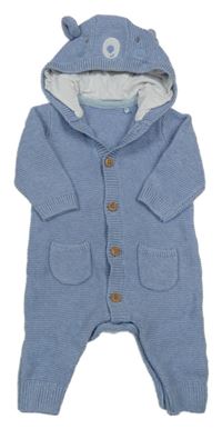 Modrá pletená kombinéza s kapucňou Mothercare