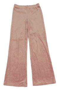 Ružové plyšové flare legíny H&M