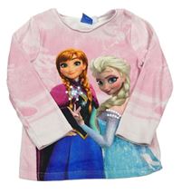 Ružové plyšové tričko s Frozen Disney