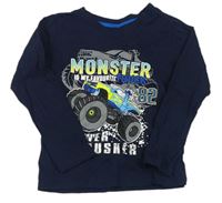 Tmavomodré tričko s monster truckem Dopodopo