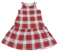 Bielo-červené kockované šaty H&M