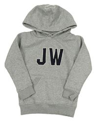 Sivá mikina s nápisom a kapucňou Jack Wills