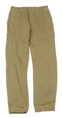 Béžové teplákové cuff kalhoty Zara