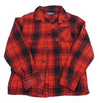 Červeno-černá kostkovaná košile Primark