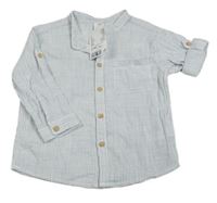 Nové - Bílo-modrá pruhovaná košile H&M