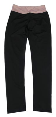 Černo-růžové sportovní legíny H&M