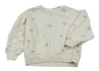 Smotanová kvetovaná mikina Primark