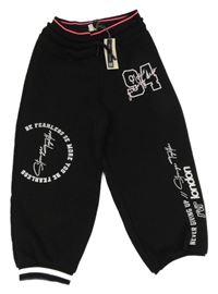 Nové - Černo-růžovo-bílé tepláky s nápisy River Island