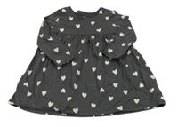 Antracitové šaty so srdiečkami George