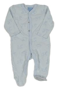 Svetlomodrý overal s koníky