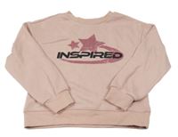 Ružová mikina s hviezdami a nápisom Primark