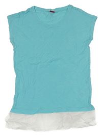 Světlemodro-biela tunika S. Oliver