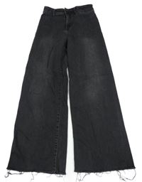 Tmavošedé široké rifle Zara