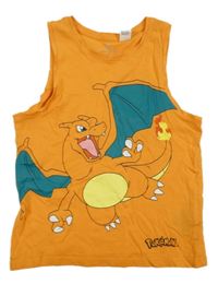 Oranžové tielko s drakem - Pokémon H&M