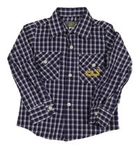 Tmavomodro-bílo-fialová kostkovaná košile Jack Wolfskin