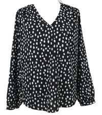 Dámska čierno-biela vzorovaná blúzka George