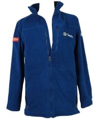 Pánská modrá fleecová funkční propínací mikina s nápisem 