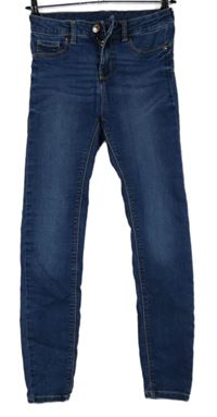 Dámske modré skinny rifle