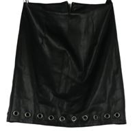 Dámska čierna koženková sukňa s cvokmi  Vero Moda