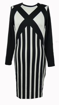 Nové - Dámské černo-bílé pruhované šaty H&M