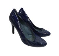 Dámské tmavomodré vzorované lodičky na jehlovém podpatku Kate Kanzier vel. 38