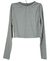 Dámské šedé crop triko Shein 