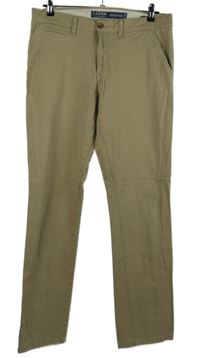 Pánské béžové plátěné chino kalhoty C&A vel. 34/32