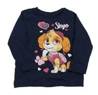 Tmavomodré triko s PAW PATROL nickelodeon