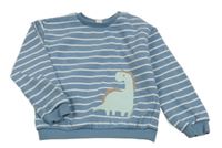 Modrá pruhovaná mikina s dinem M&S