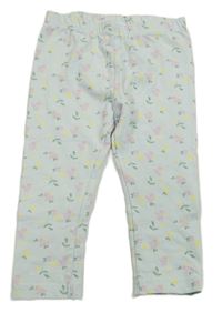 Svetlomodré kvetinové legíny Topomini