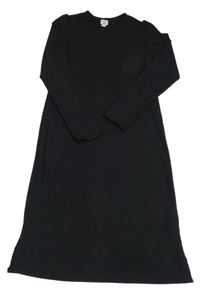 Černé žebrované šaty River Island