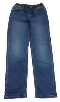 Tmavomodré teplákové rifle Kiabi