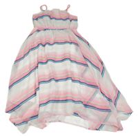 Barevné pruhované šifonové šaty H&M